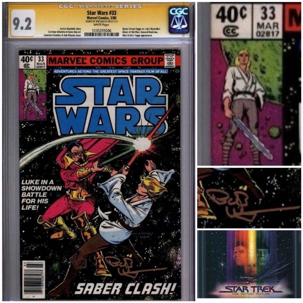 Star Wars #33 Marvel 1980 CGC 9.2 NM Newstand Edition Bob Wiacek Signed Comic!!!